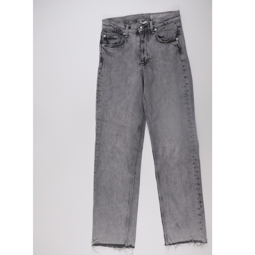 Rag & Bone Jeans Casey High Rise Straight Glacier Grey 25 Excellent